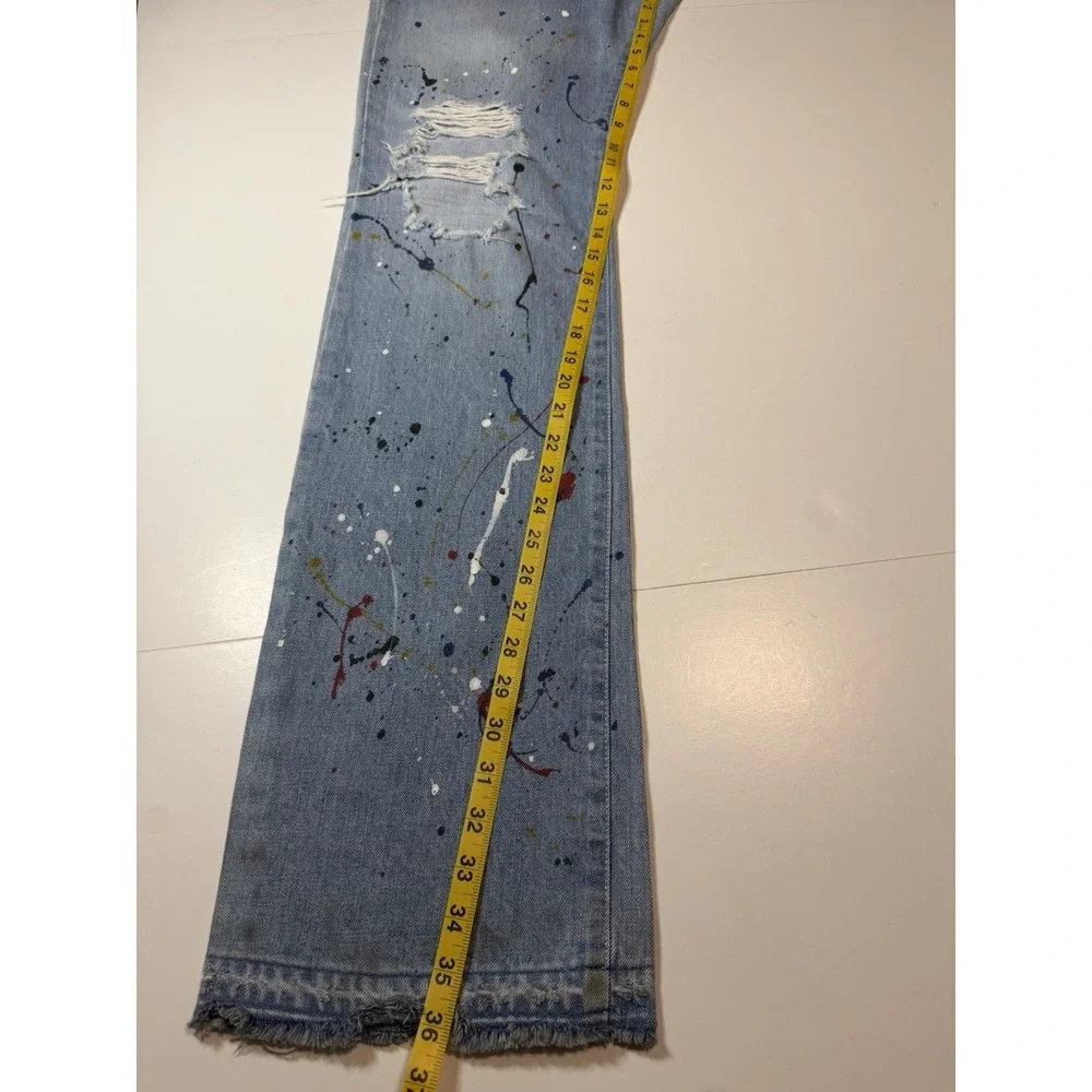Skins JPN Japan Paint Splatter Denim Jeans Thrashed 34x36 Marni Gallery Dept